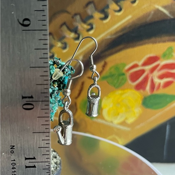 A pair of Vintage Water can silver earrings - Picture 5 of 5